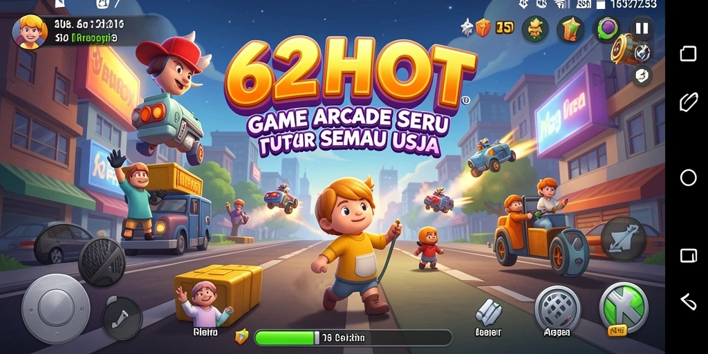 Tampilan screenshot 62HOT menampilkan aksi gameplay Arcade yang seru.