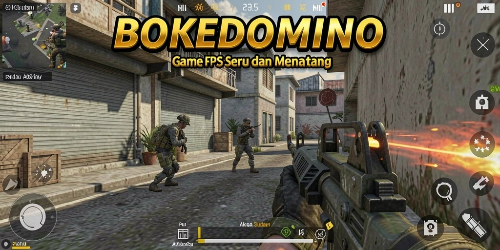 Tampilan gameplay seru dalam BOKEDOMINO yang menegangkan.
