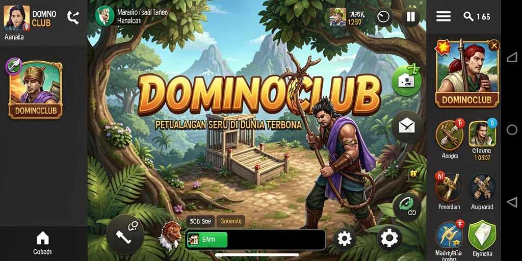 Tampilan gameplay DOMINOCLUB yang menampilkan dunia terbuka yang menakjubkan.