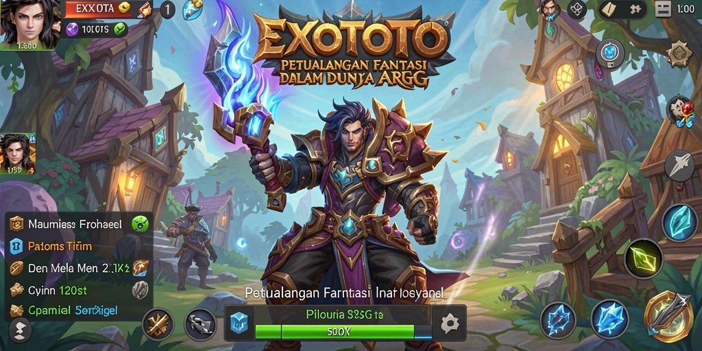Tampilan menakjubkan dari gameplay petualangan ARPG EXOTOTO.