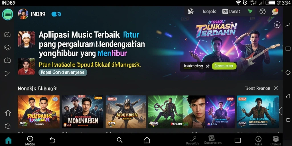 Screenshot utama IND89 menampilkan gameplay interaktif musik yang menarik.