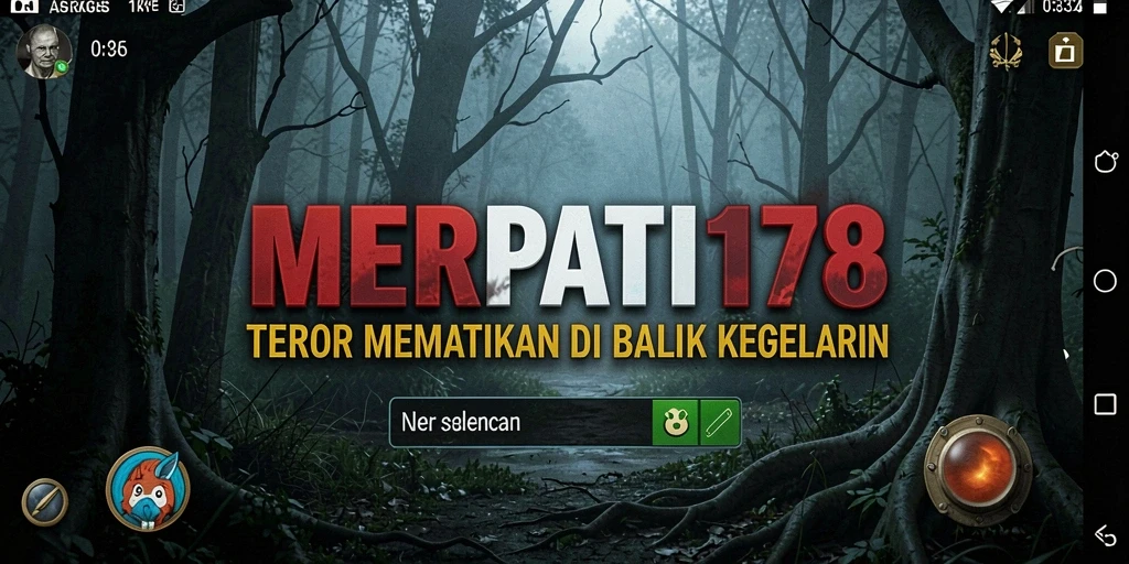 Tangkapan layar menampilkan suasana menyeramkan dan gameplay dari MERPATI178.