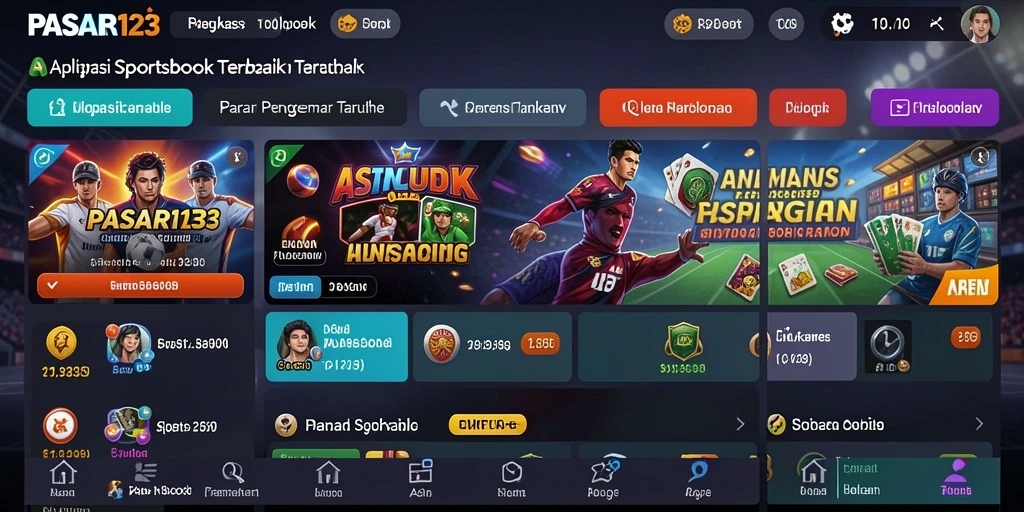 Tampilan menarik dari PASAR123 saat bermain taruhan olahraga.