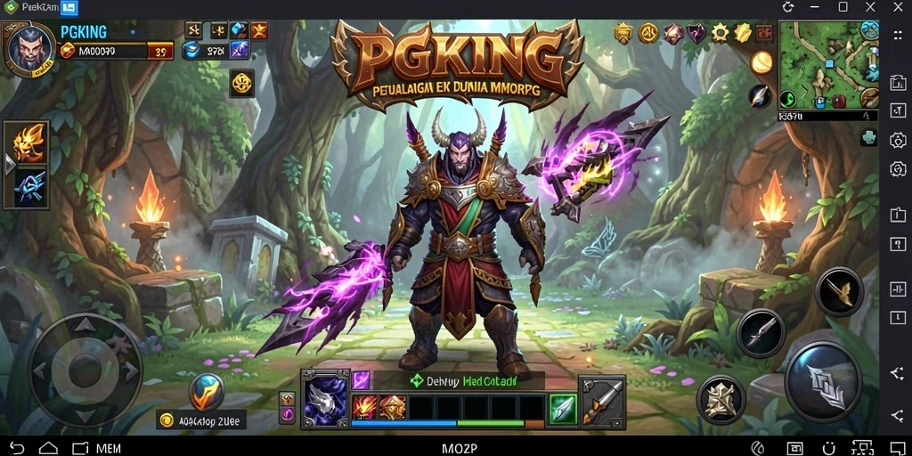 Gameplay PGKING dengan petualangan seru dan interaksi sosial yang mendalam.