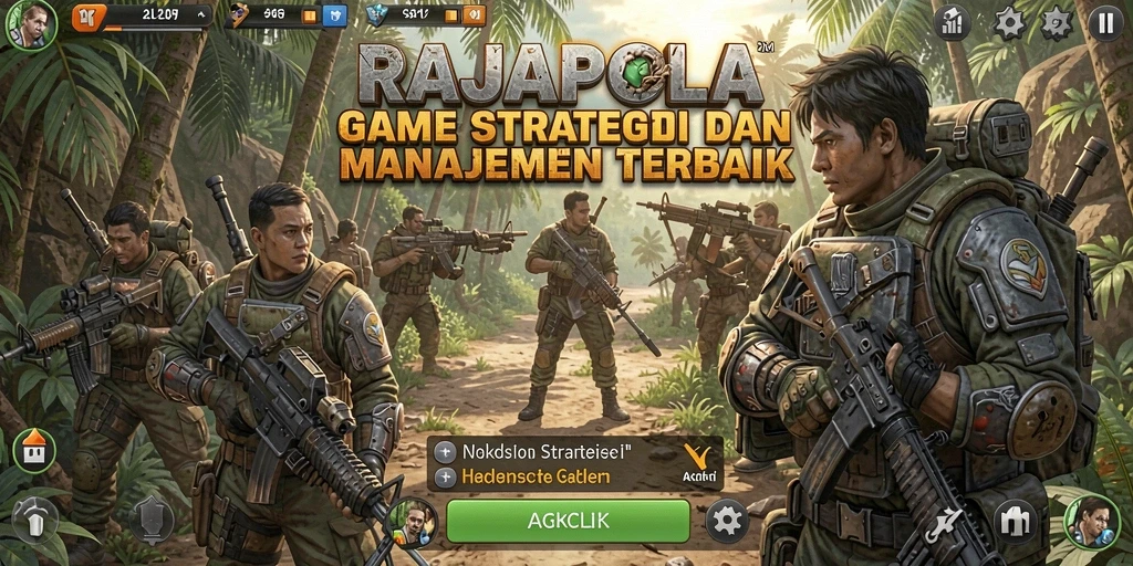 Screenshot gameplay RAJAPOLA menampilkan interaksi strategis antar pemain.