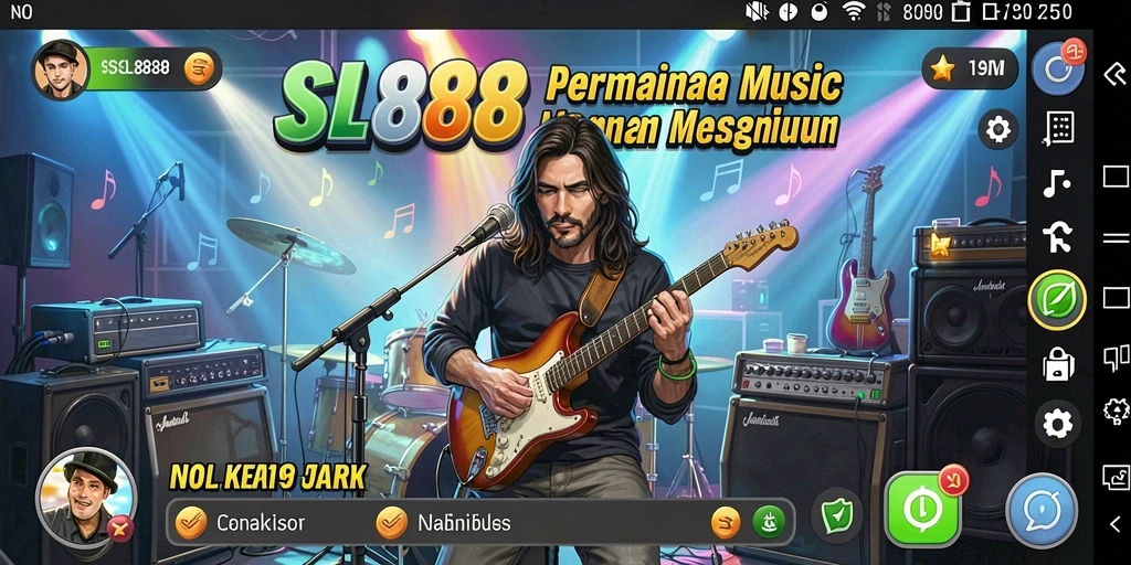Tampilan gameplay SL888 yang seru dengan lagu-lagu menarik.