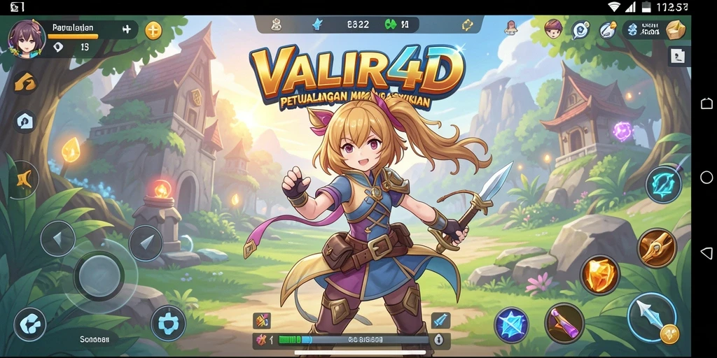 Tampilan gameplay menarik dari VALIR4D dengan aksi karakter Anime.
